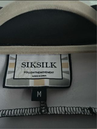Sudadera cremallera blanca y negra SikSilk- TallaM