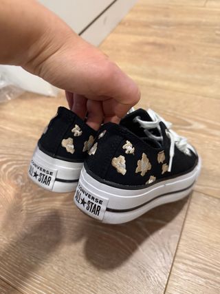 Converse plataforma bordado floral