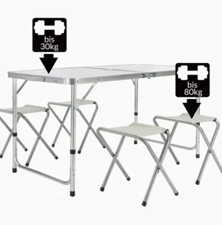 Mesa Plegable Portátil Camping Aluminio