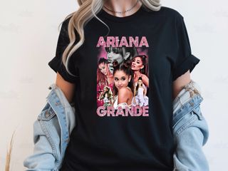 Camiseta Ariana Grande Fan Unisex Negra