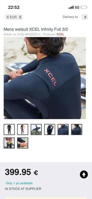 Traje Excel 3/2 Infiniti Talla L