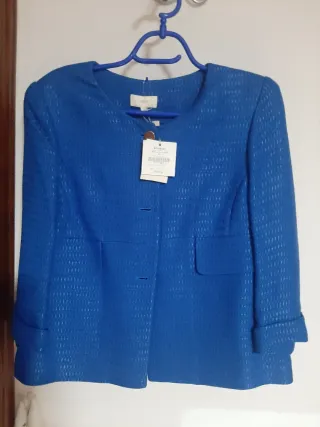 Chaqueta azul tela mujer Talla M.
