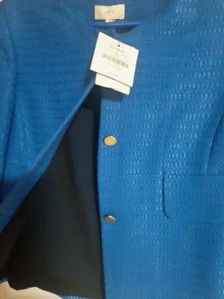 Chaqueta azul tela mujer Talla M.
