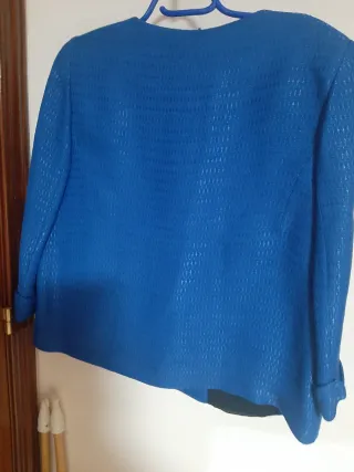 Chaqueta azul tela mujer Talla M.