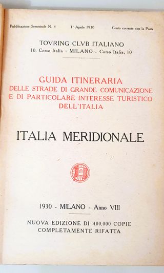 Antiche Guide Touring anni 20-30 epoca fascista
