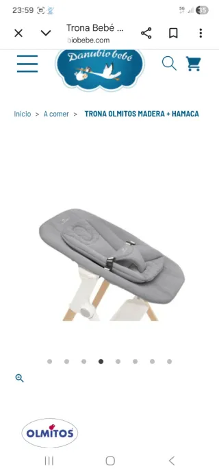 Trona madera + hamaca Olmitos gris