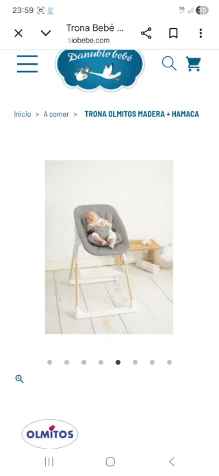 Trona madera + hamaca Olmitos gris