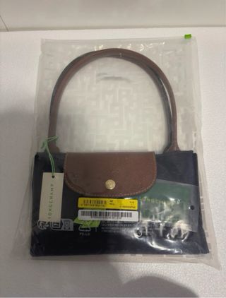 Mala Longchamp L Azul e Castanho