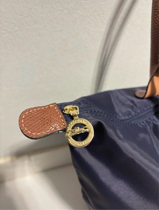 Mala Longchamp L Azul e Castanho