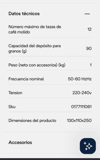 Molinillo DeLonghi KG200 - Nuevo a estrenar