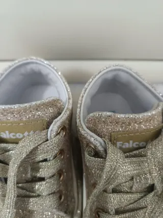 Scarpe bambina glitter oro falcotto