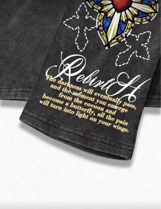 Maglia Longsleeve Girocollo Stampa Religiosa