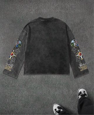 Maglia Longsleeve Girocollo Stampa Religiosa