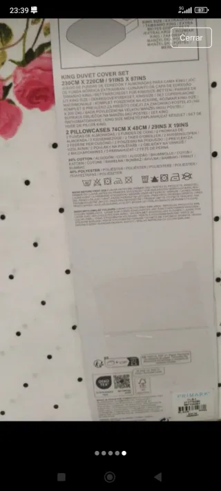 Funda Nórdica Primark Cotton Rich King
