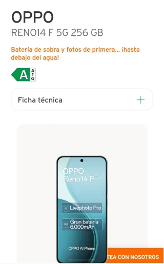 OPPO Reno14 F 5G 256 GB
