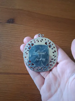 Medalla Plata 925 Virgen con Niño 34g