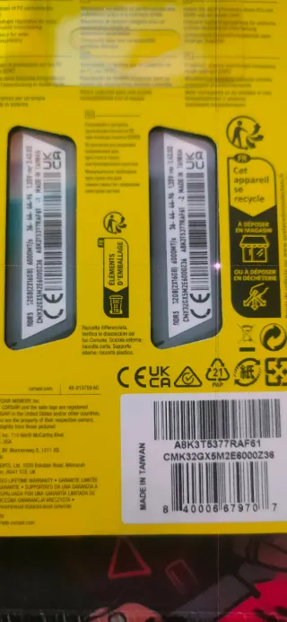 NUEVAS! Corsair Vengeance DDR5 32GB 6000M XMP/EXPO