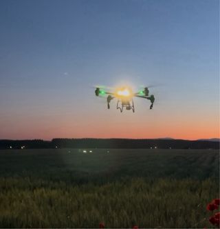 Tratamiento con dron DJI agras T50.