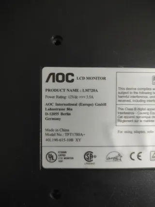 Monitor AOC Plata y Negro