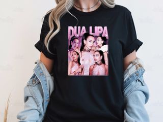 Camiseta Dua Lipa Pop Estética Rosa Unisex