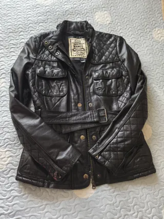 Chaqueta Piel Mango Negra Mujer