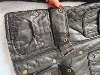 Chaqueta Piel Mango Negra Mujer