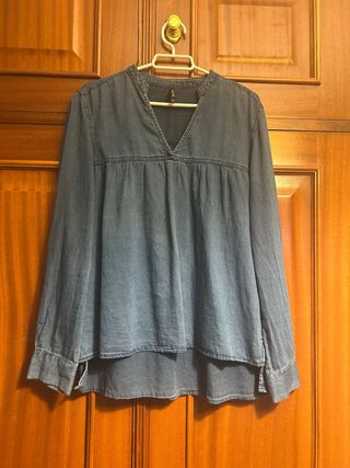 Camisa vaquera manga larga