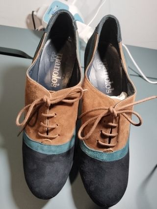 Zapatos Manolo's Elda Ante y Plataforma