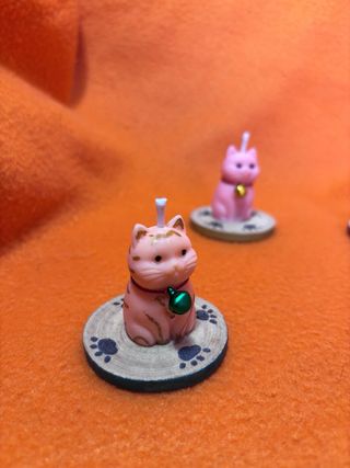 Vela artesanal gato con cascabel