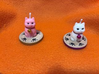 Vela artesanal gato con cascabel