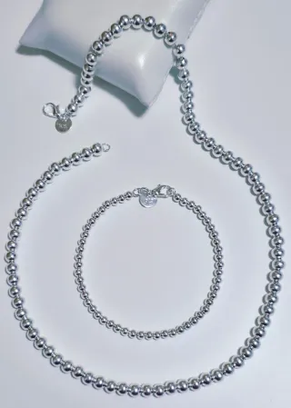Conjunto de Plata 925 de 45/50 cm - Bolas