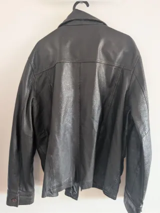 Chupa de piel Zara, marrón oscuro