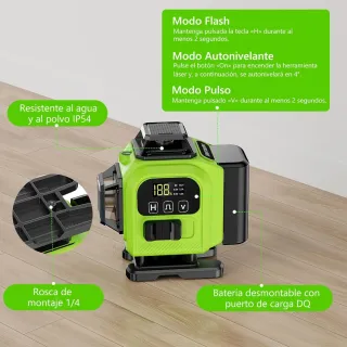 Nivel Láser 360° con Trípode