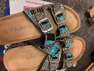 Ciabatte donna con strass e perline