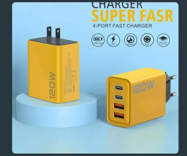 Cargador USB 120W 4 Puertos EU/US