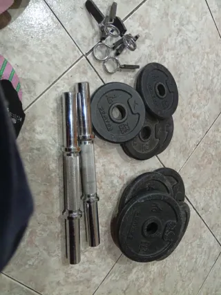 Manubri e dischi da palestra