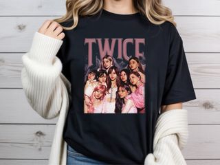 Camiseta TWICE Kpop Fan Merch Unisex Negra
