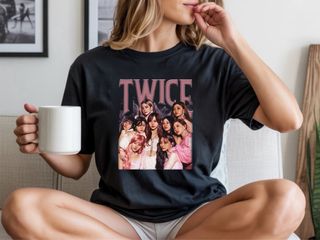 Camiseta TWICE Kpop Fan Merch Unisex Negra