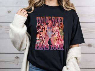 Camiseta Taylor Swift Eras Tour Negra Unisex M