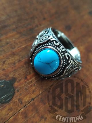Anello Uomo Pietra turchese - ovale