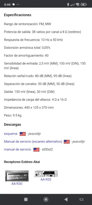 AKAI AA-R31 Amplificador Receiver Made in Japan