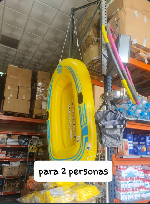 Barco inflable 2 personas amarillo