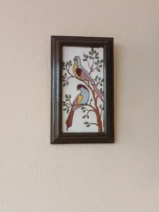 Lote 5 Cuadros Cerámica y Espejo