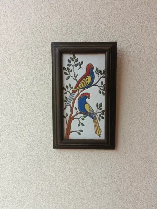 Lote 5 Cuadros Cerámica y Espejo