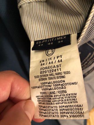 Chaqueta americana T 46/44 azul