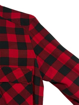 Camicia a quadri rossa e nera Bershka