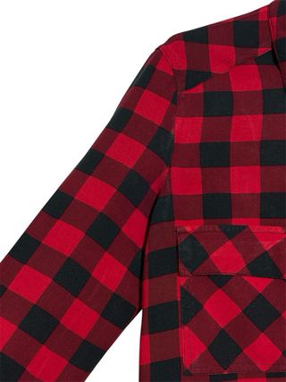 Camicia a quadri rossa e nera Bershka