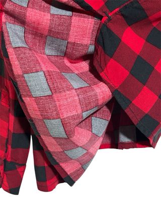 Camicia a quadri rossa e nera Bershka