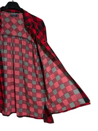 Camicia a quadri rossa e nera Bershka