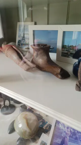 Cenicero madera pie tallado